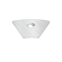 MODULAR SOLUTIONS ALUMINUM END CAP 45MM X 45MM RADIUS 45? W/HARDWARE